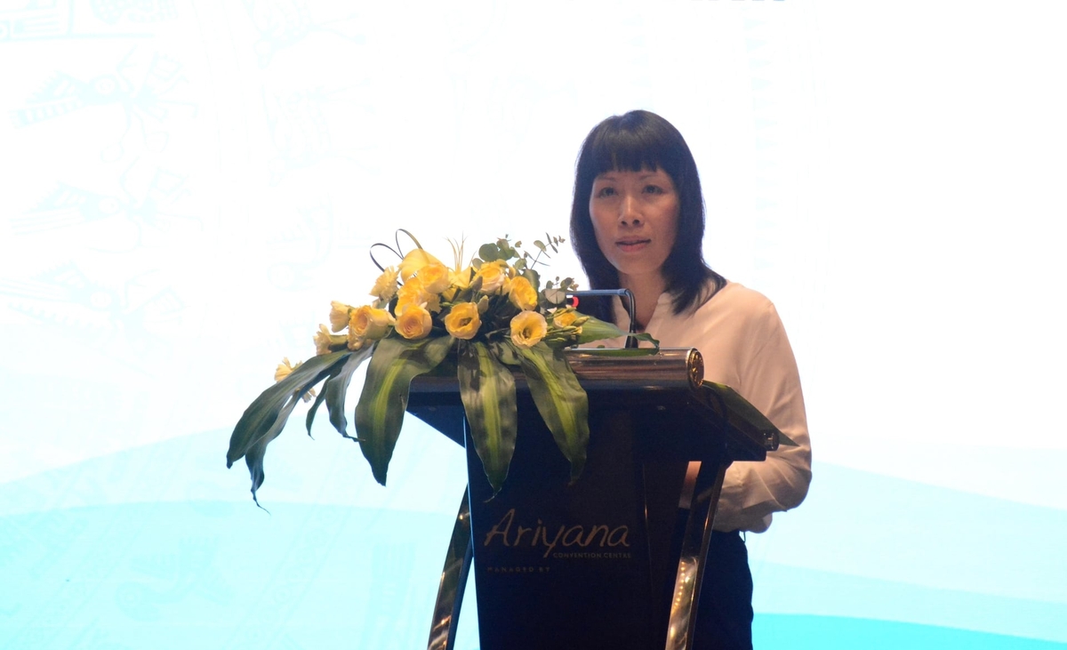 Phạm Thị Cẩm Nhung, Giám đốc Chương trình Khí hậu và Năng lượng WWF Việt Nam cho rằng điện hóa doanh nghiệp là hướng đi khả thi trong giảm phát thải nhà kính. Ảnh: L.A.
